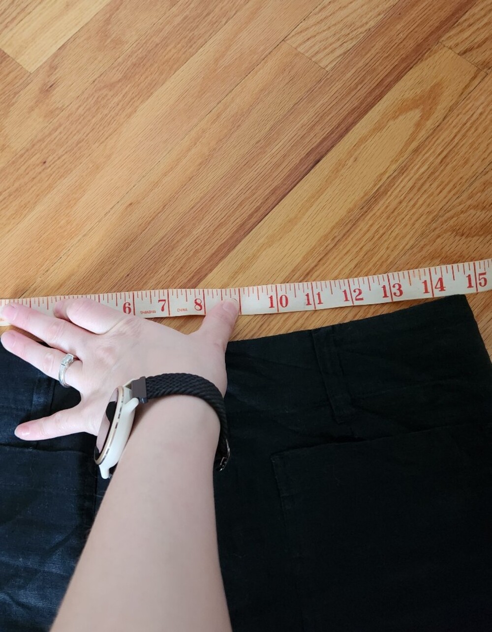 Quince Wide Leg Linen Patch Pocket Pant size 6 in black - Picture 4 of 10